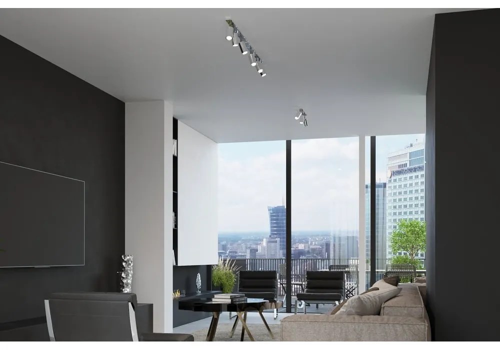 Kovové bodové svietidlo v striebornej farbe 6x30 cm Etna – Sollux