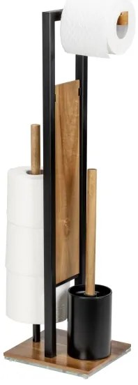 WENKO 25784100 - WC súprava RIVALTA 18x70 cm hnedá/čierna