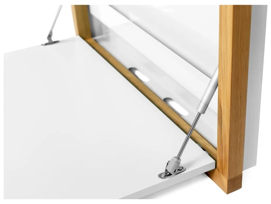 Biely nástenný vyklápací stôl Woodman Brenta