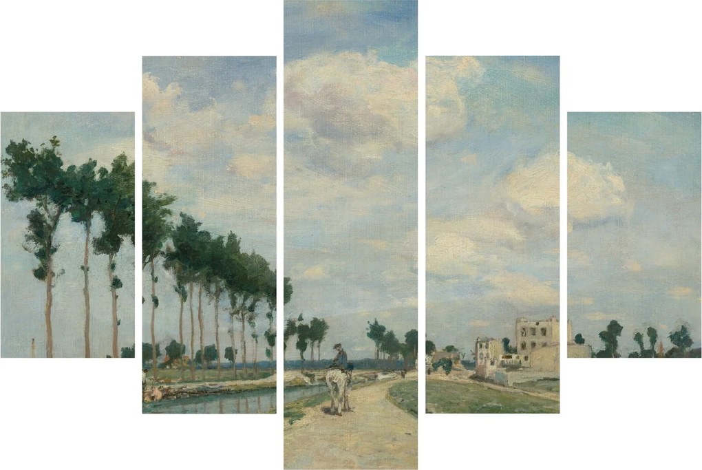 Obraz - Johan Barthold Jongkind, The Towpath, reprodukcia (150x105 cm)