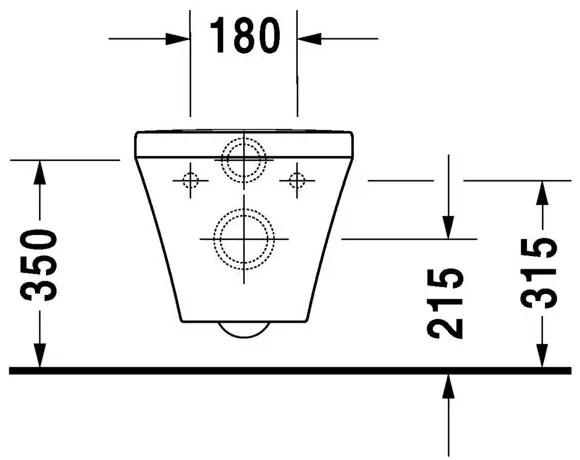 DURAVIT DuraStyle závesné WC Rimless s hlbokým splachovaním, 370 mm x 540 mm, 2538090000