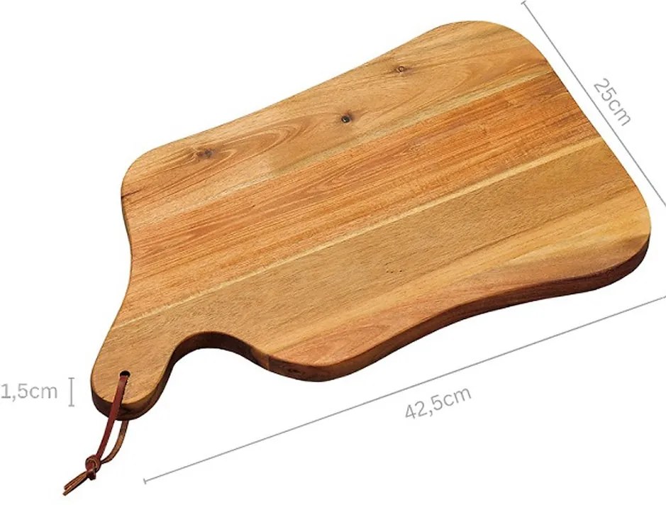 Drevený servírovací podnos Wavy, 42,5x25 cm