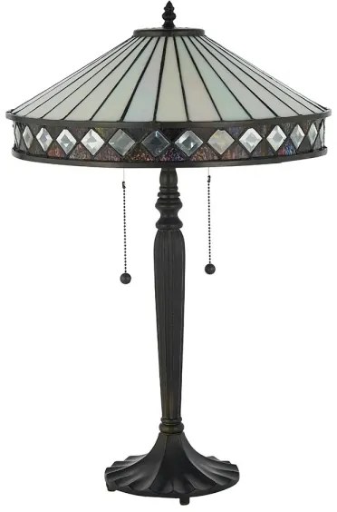 Endon 70935 - Stolová lampa Tiffany FARGO 2xE27/60W/230V priemer 41,5 cm