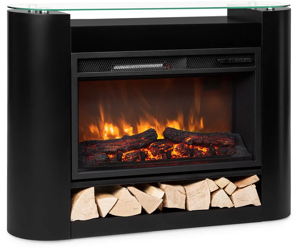 Klarstein Studio 10 Arc, elektrický krb, 1800 W, LED plamene, ventilátor, diaľkové ovládanie