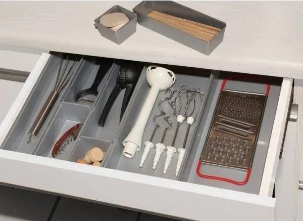 Organizér do šuplíka Pepe 30x15 cm, šedý