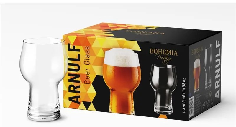 BOHEMIA PRESTIGE ARNULF PIVNÝ POHÁR 400ML SADA 6 KS