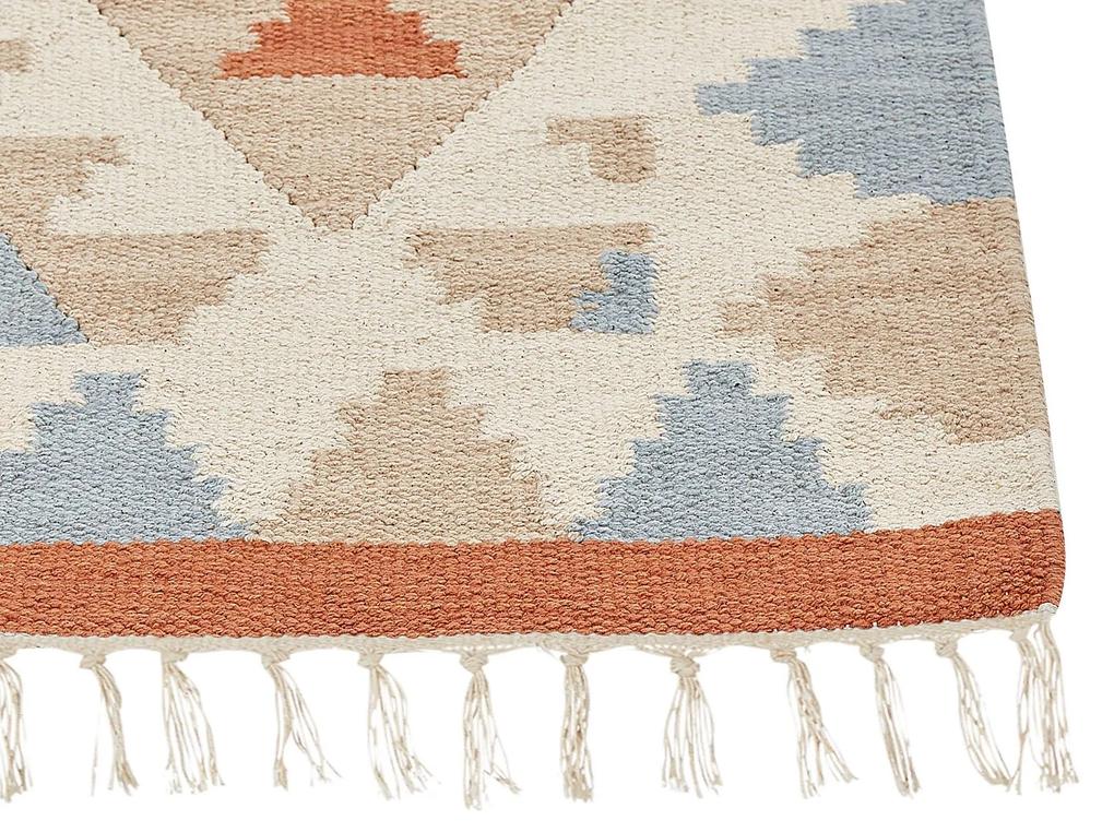 Bavlnený kelímový koberec 160 x 230 cm viacfarebný DILIJAN Beliani
