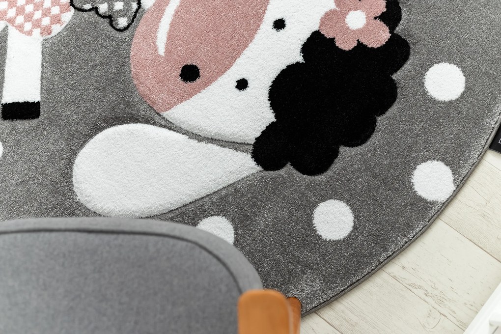 Okrúhly koberec PETIT DOLLY Ovečka, sivý