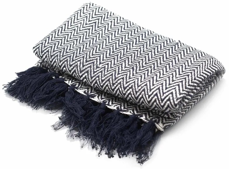 Boho Pohodlný Prehoz - 125 x 150 cm - Námornícka cik-cak Sada 5 ks zvýhodnená cena