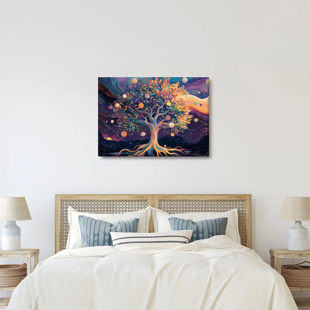 Obraz – Fialový strom plný energie (70x50 cm)