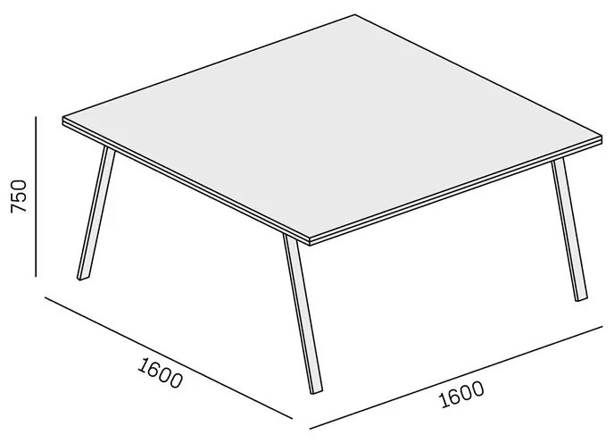 PLAN Kancelársky rokovací stôl DOUBLE LAYERS, bez prepážok, biela / sivá