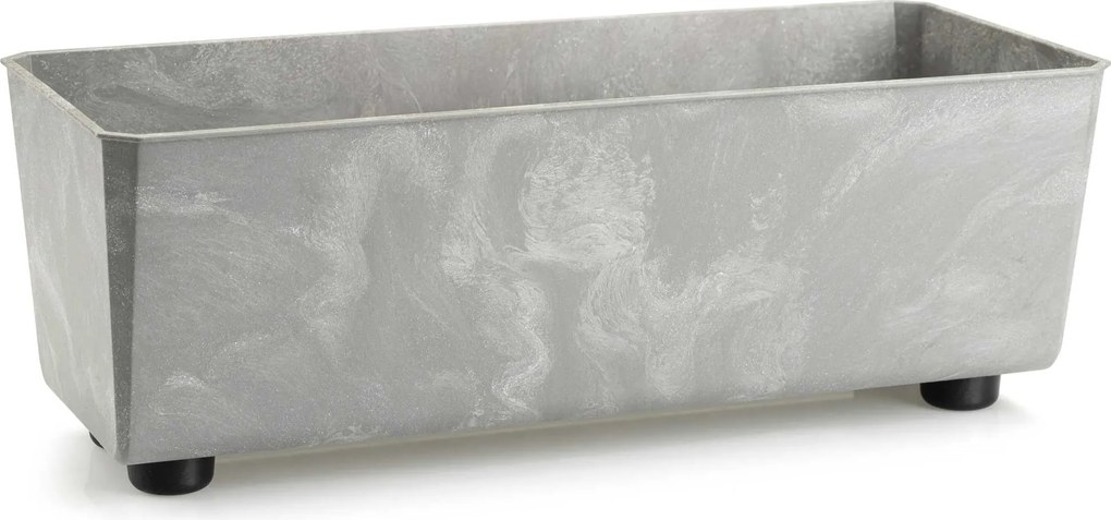 Truhlík s nožičkami Salvia 37,5x17 cm šedý beton