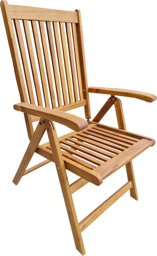 ATLAN - drevené polohovacie záhradné kreslo - 2. KVALITA
