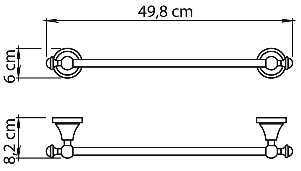 Gedy, NEVIS držiak uterákov 450x82mm, chróm, NV214513