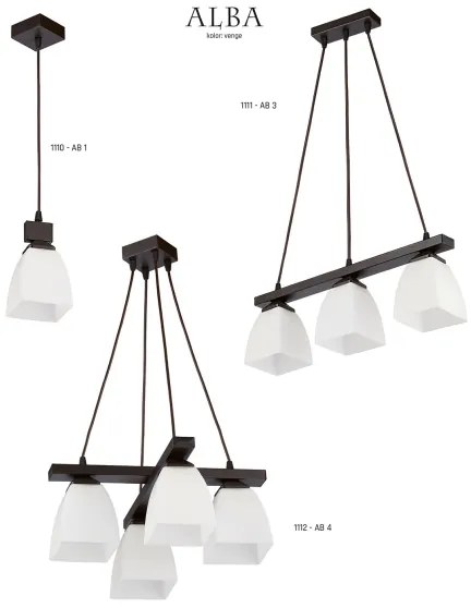 Jupiter 1111 - AB3 - Závesný luster ALBA 3xE27/60W/230V