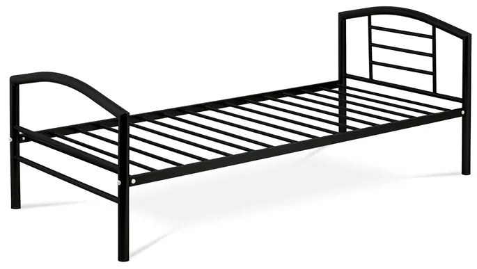 Autronic BONTEC Jednolôžková posteľ 94x207cm, kov, čierna, BED-1900 BK Farba: Biela