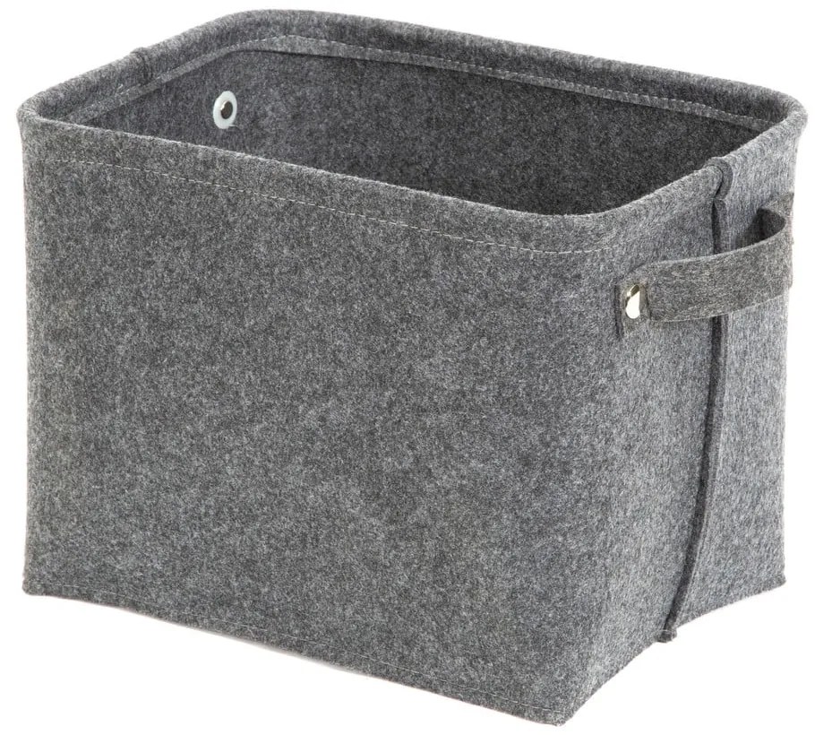 Sivý plstený úložný košík Compactor Felt Basket, 29 x 24 cm