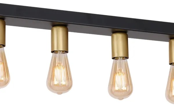 Bodové svietidlo FILO 7xE27/60W/230V čierna/zlatá