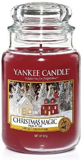 Yankee Candle červené sviečka Christmas Magic Classic veľká