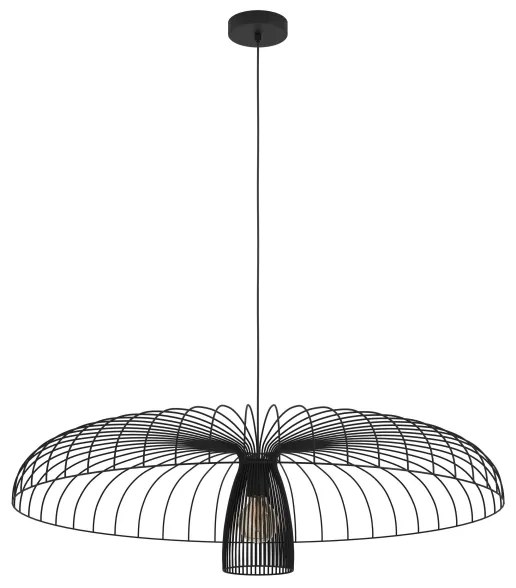 Eglo 390217 - Luster na lanku CHAMPERICO 1xE27/60W/230V 98,5 cm čierna