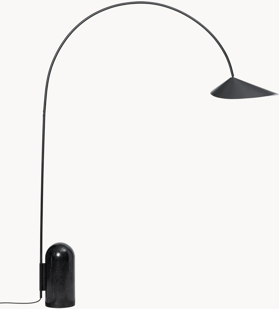 Nastaviteľná oblúková lampa's mramorovým podstavcom Arum
