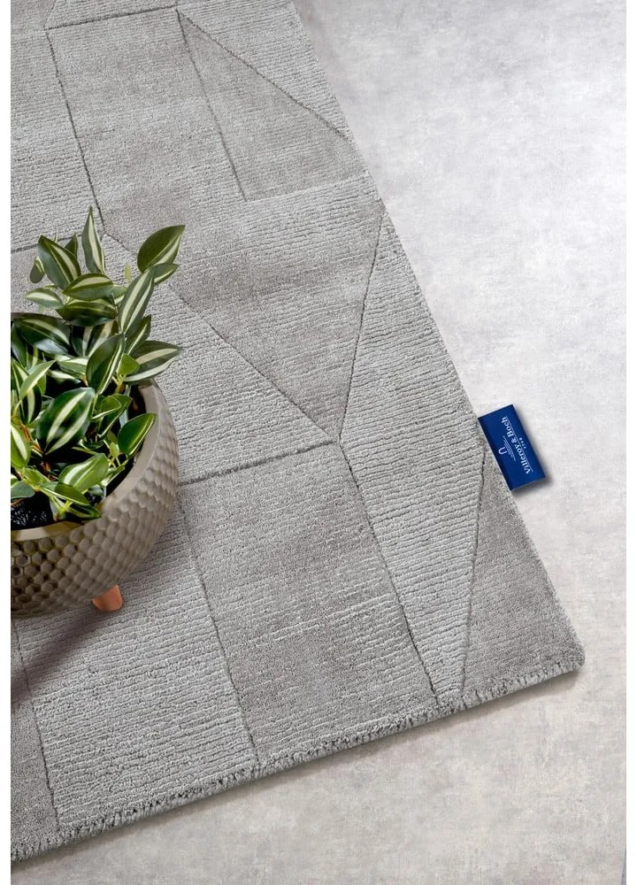 Sivý ručne tkaný vlnený behúň 80x250 cm Ursule – Villeroy&amp;Boch
