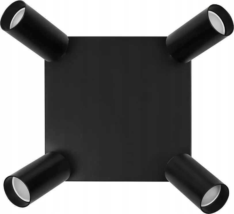 BERGE Bodové svietidlo GU10 VIKI-L 4 - čierne štvorec