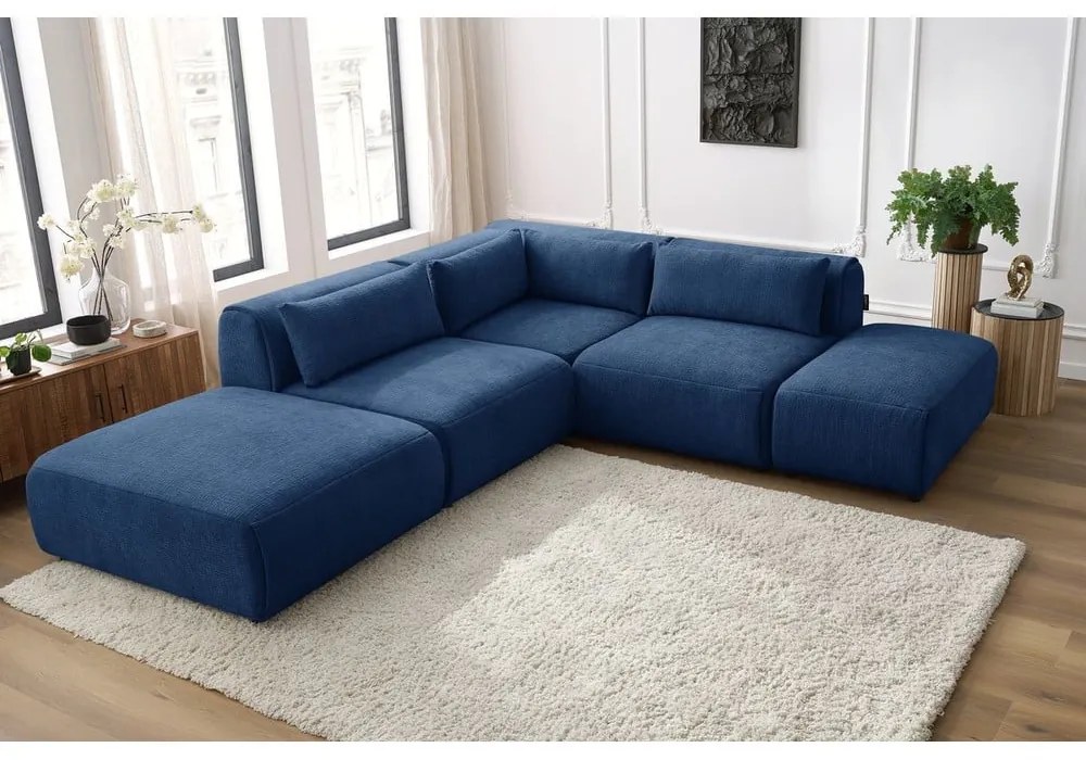 Tmavomodrá rohová pohovka (variabilná) Jeanne - Bobochic Paris