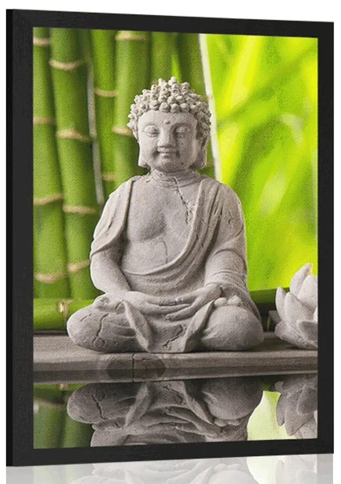 Plagát harmonický Budha - 60x90 silver