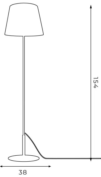 Stojacia lampa ARDEN 1xE27/60W/230V čierna/zlatá
