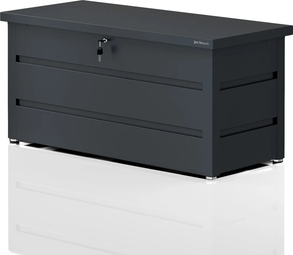 Veľký záhradný a balkónový box antracitový: CARRIE 1190 x 520 x 587 mm