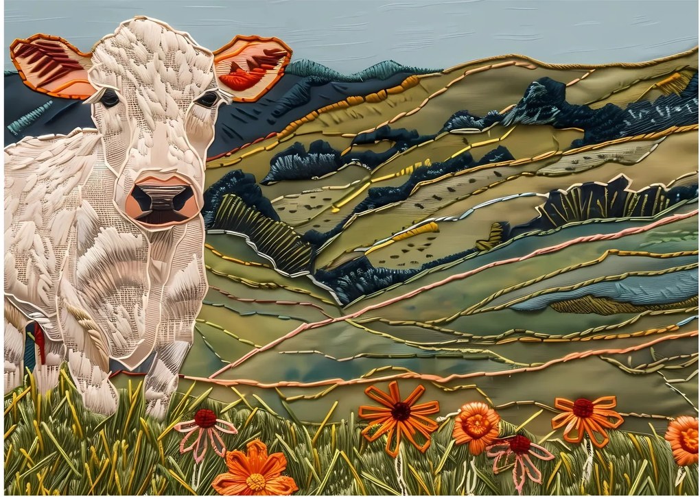 Sklenený obraz - Imitácia pleteného motívu (70x50 cm)