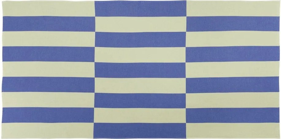 Svetložltá/modrá bavlnená plážová osuška 100x160 cm Su – noo.ma