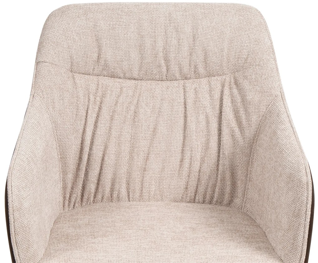 Noela Otočná jedálenská stolička látková LOREN hnedá/krémová