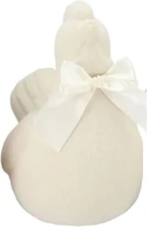 Béžová gigantická velikonoční slepice s mašlí Chicken Easter Flock XL - 38*29*42 cm