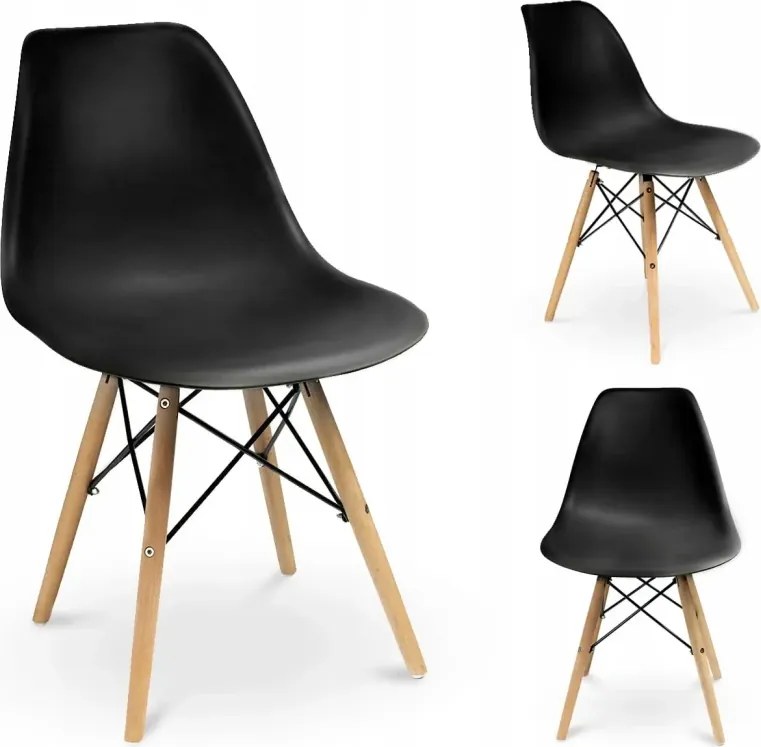 Dekorstudio Dizajnová jedálenská stolička v škandinávskom štýle - čierna