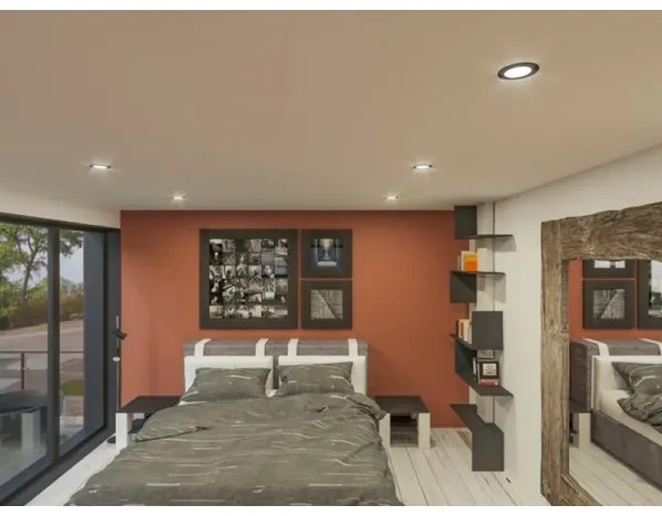 LED Podhľadové svietidlo LED/6W/230V 3000K pr. 8,5 cm čierna