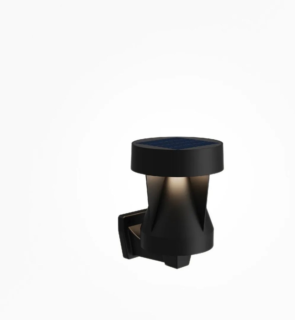 Philips Avery vonkajšie solárne nástenné svietidloLED čierne, 1,8 W, 200 lm, 2700 K