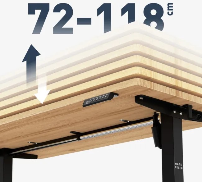 Elektrický výškovo nastaviteľný stôl Mark Adler Leader 7.3 Dub Craft