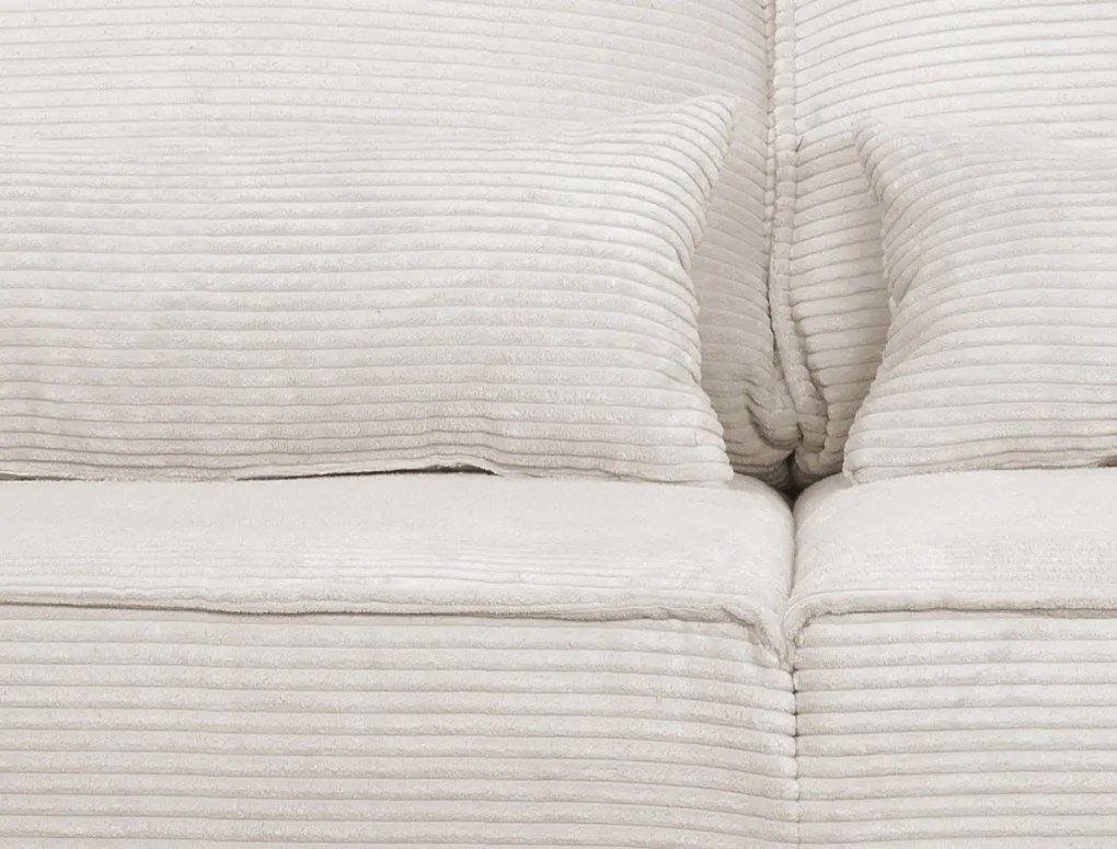 Dvojmiestna pohovka Cassino, krémová štruktúrovaná látka