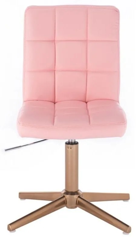LuxuryForm DESIGN Stolička TOLEDO na zlatom kríži - ružová