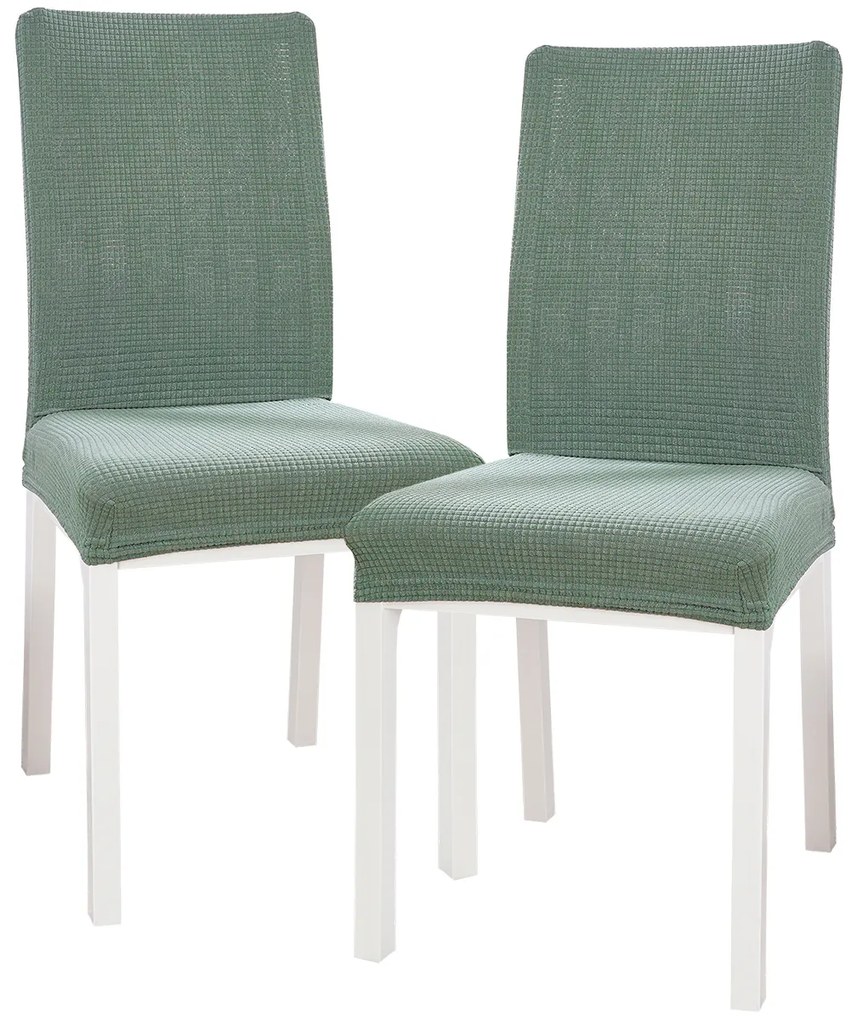 4Home Napínací poťah na stoličku Magic clean zelená, 45 - 50 cm, sada 2 ks