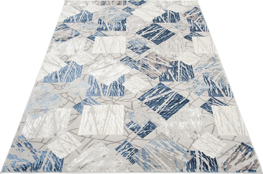 TA Koberec E464A SVETLO SIVÁ/TMAVOMODRÁ ASTHANE