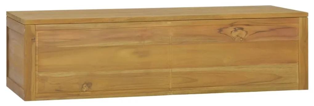 Nástenná kúpeľňová skrinka 110x45x30 cm masívne tíkové drevo