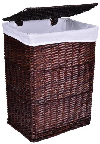 Kôš na bielizeň 114 l prútený hnedý