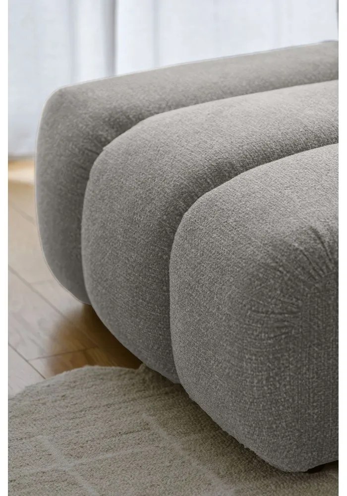 Svetlosivá rohová pohovka (ľavý roh/s leňoškou) Shell – Miuform