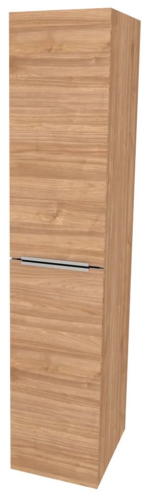 Mereo, Mereo Mailo, kúpeľňová skrinka vysoká 170 cm, chróm madlo, Multidecor, Light Select Walnut, MER-CN594LPLSW1