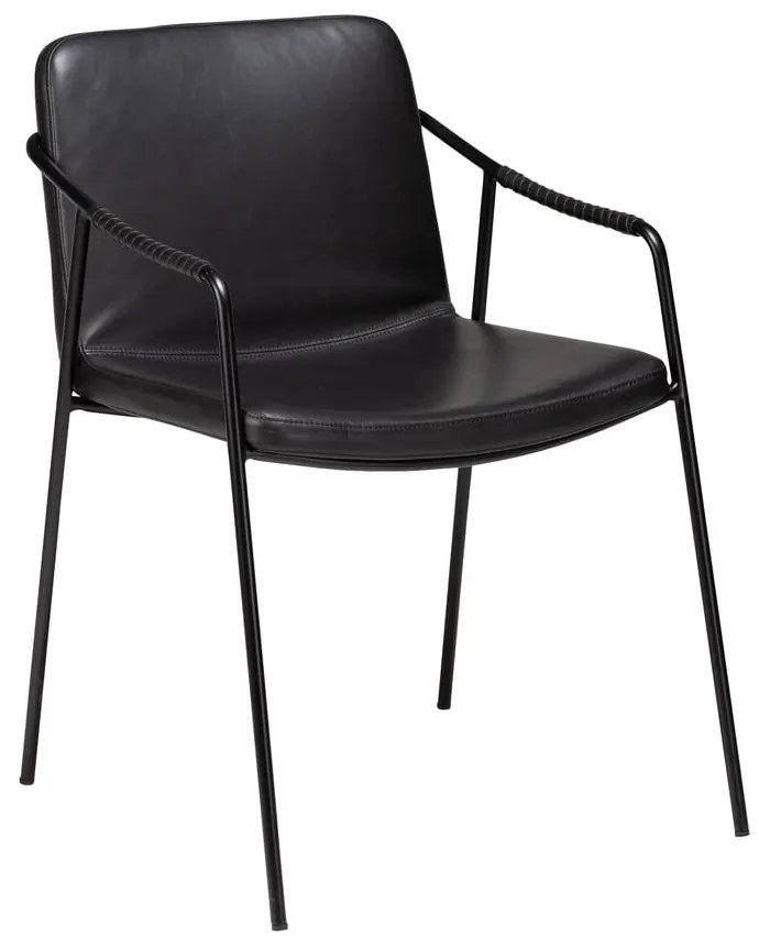 Čierna jedálenská stolička z imitácie kože DAN-FORM Denmark Boto