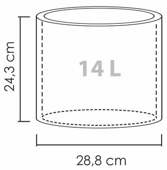 Scheurich Kvetináč Riva (žula/čierna, Ø 30 cm)  (100349892)