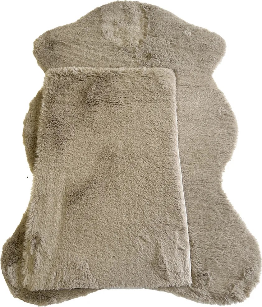 Koberec Puffy 060 béžový obdĺžnikový – Polyester Fur 1500 g/m² Rozmer: 80x120 cm
